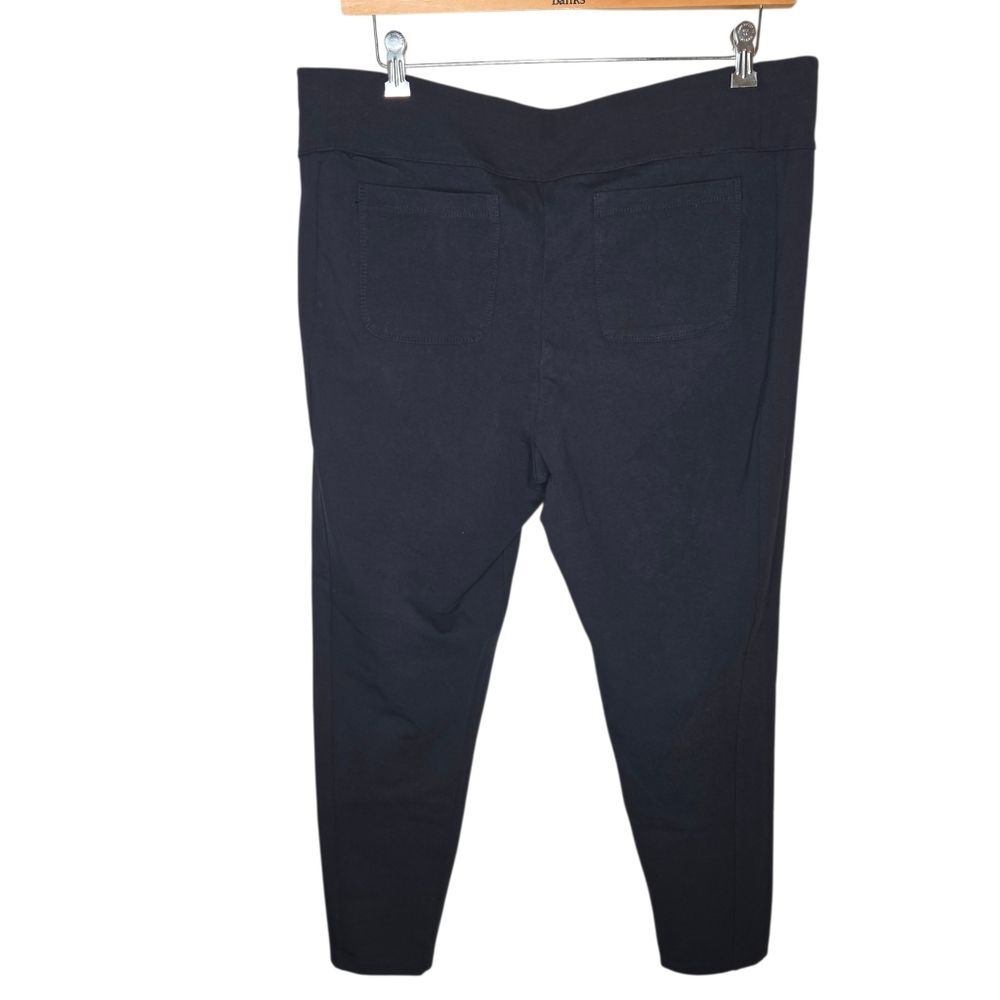 Susan Graver Regular Weekend Premium Stretch Leggings, Navy Blue, Size 1X